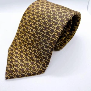 Cravate GUCCI 33,46 pouces marron motif soie business