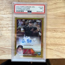 2023 Topps Chrome Dominic Fletcher #AC-DF Gold Wave Refractor /50 (AU, RC)