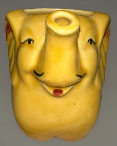 Vintage Shawnee Style Handpainted Elephant Pottery/Creamer Jar