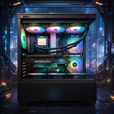 RYZEN 7 9800X3D Gaming Ai Workstation PC - RTX 5090 - 64GB DDR5 RAM - 4TB SSD