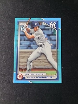 2024 1ST Bowman Prospects Sky Blue #BP79 George Lombard Jr. RC Yankees 194/499