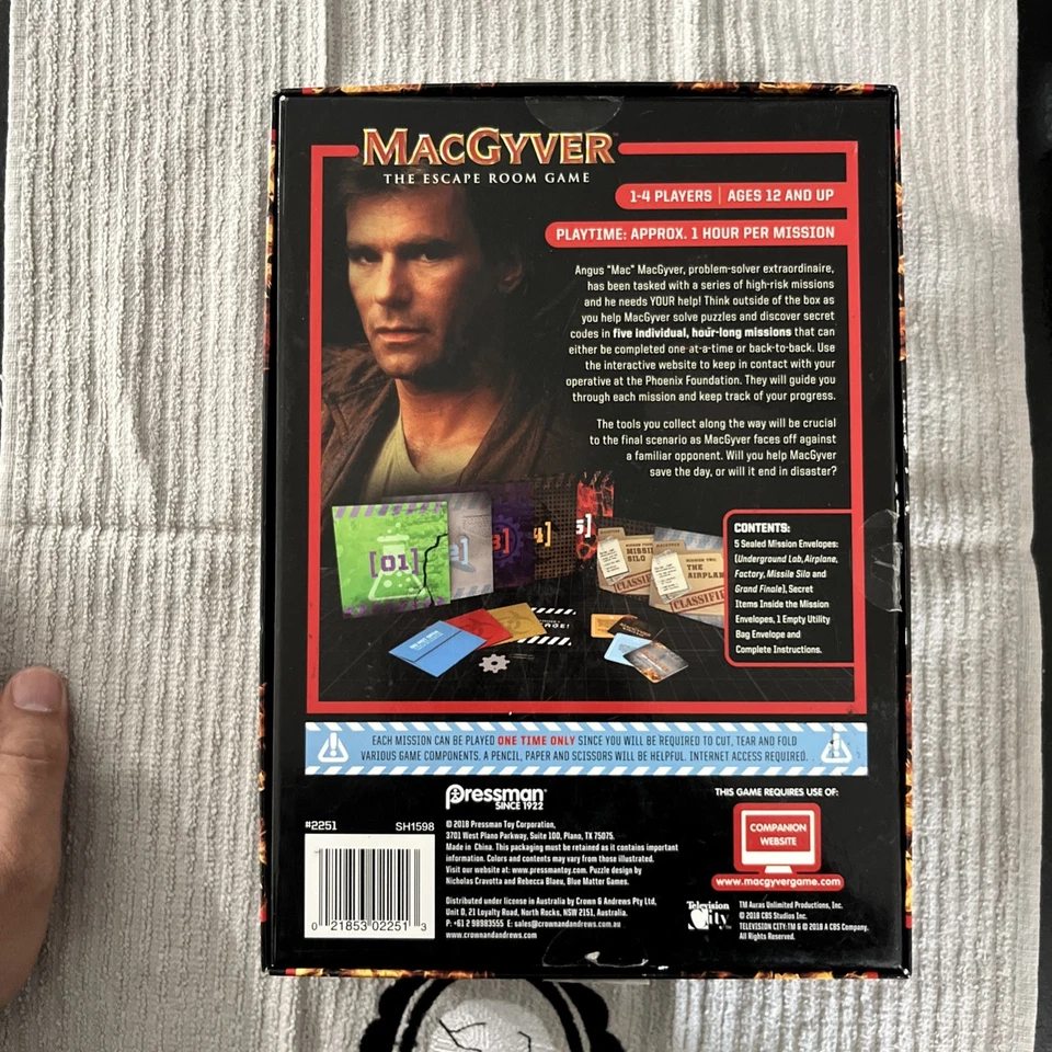 MacGyver - The Escape Room Game Board Game open box - Image 2 of 4