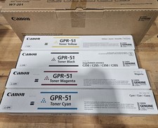 Canon GPR-51 Complete Toner Set Yellow Magenta Cyan Black And Waste Toner