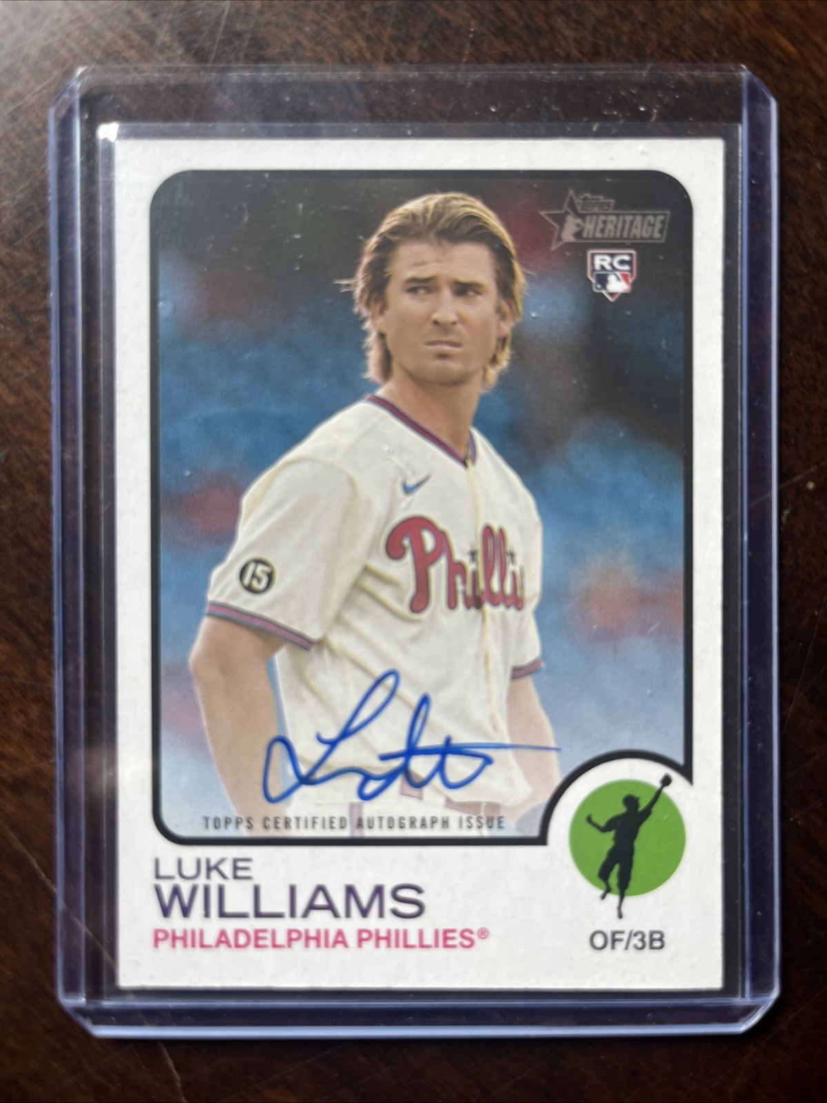 2022 Topps Heritage Real One Autograph Luke Williams RC #ROA-LW Phillies