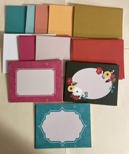 Lot of 55 Blank Note Cards Envelopes Assorted 5-1/2" x 4-1/4" New with Tin