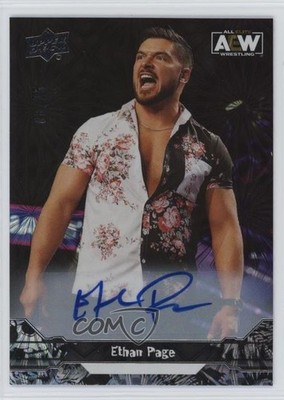 2023 Upper Deck AEW All Elite Wrestling Pyro Auto 8/25 Ethan Page #24 Auto 17an