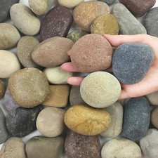 FANTIAN 5 lbs Natural Aquarium Rocks, 2-3 Inch Large Pebbles.Decorative River...