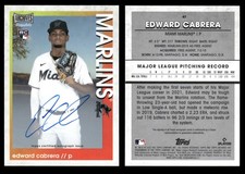 2022 Topps Archives Snapshots Autograph #47 Edward Cabrera Rookie