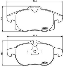 Bremsbelagsatz Vorne Teves-System für Opel Signum CC Z03 Vectra C Z02 02-15