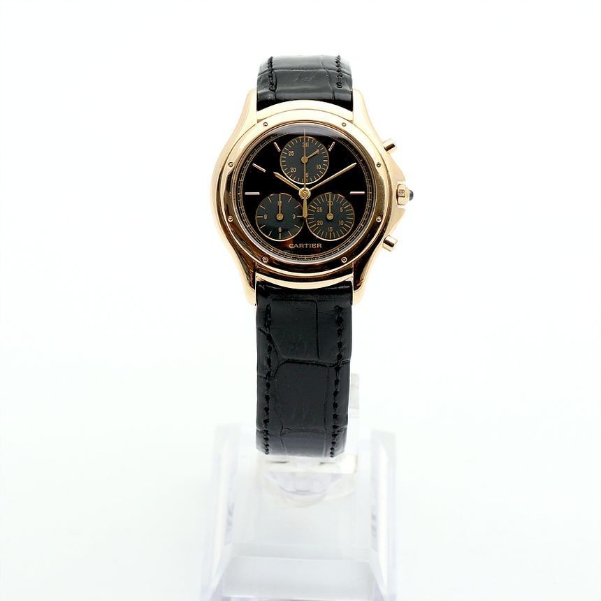 Cartier Cougar Chrono Chrono Gold 33 Large Black W3500851 Men's Unisex 138161467 thumbnail 5