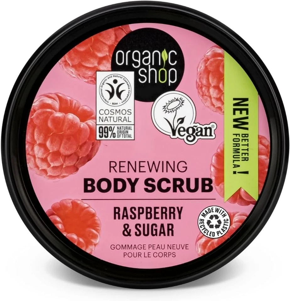 Organic Shop Raspberry Cream Body Scrub 250 Ml - Image 2 of 4
