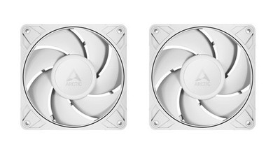 2 x Pack ARCTIC P12 Pro PST 120mm 12cm 4-Pin PWM PC Gehäuselüfter weiß 3000U/min