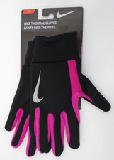Nike Women's Thermal Touch Screen Warm Gloves Small Black/Vivid Pink