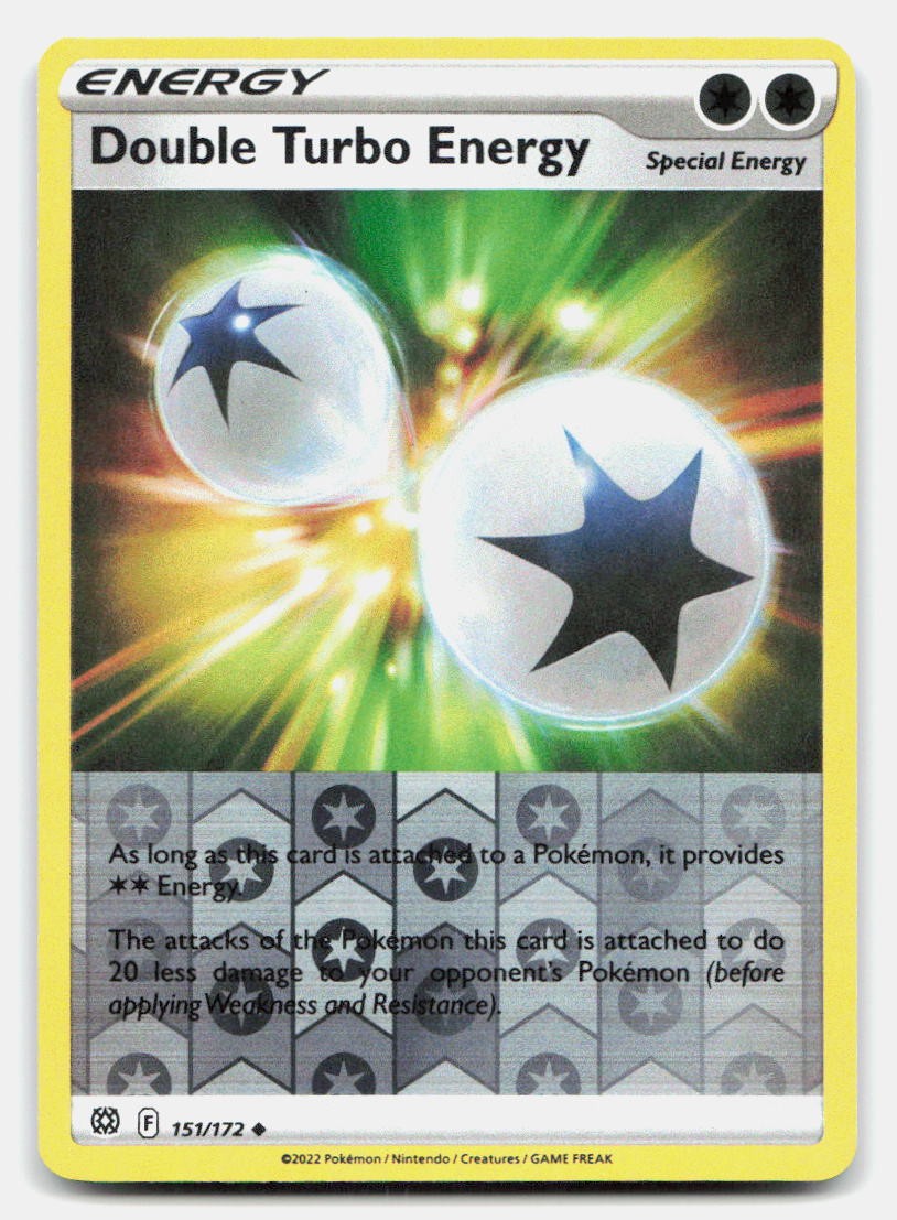 Double Turbo Energy 151/172 Uncommon Brilliant Stars Pokemon Reverse Holo NM