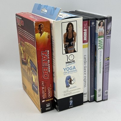 Workout DVD Lot Tae Bo Yoga Pilates Cardio Dance Shape - Some New Some Used