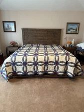 Amish King Quilt for Sale Double Wedding Ring Quilt