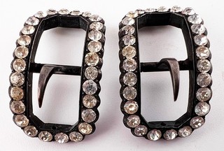 Pair Georgian Era Breeches “Paste” Buckles likely England c. 1800