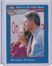 1993 Bill Clinton & Al Gore Road to the White House Card #6 Hillary ID5