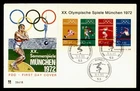 DR WHO 1972 GERMANY FDC OLYMPICS SPORTS SEMI POST S/S M77903