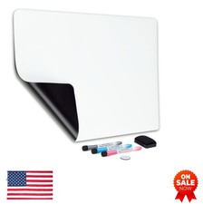 Magnetic Dry Erase White Board 19x13 Inch for Fridge with 3 Markers Eraser