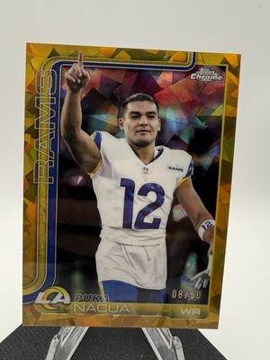 Topps Chrome Sapphire - PUKA NACUA - Gold Sapphire Image Variation #/50 Rams
