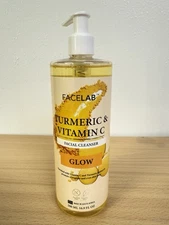 Facelab Turmeric & Vitamin C Facial Cleanser – 16.9 fl oz (500 mL) Glow
