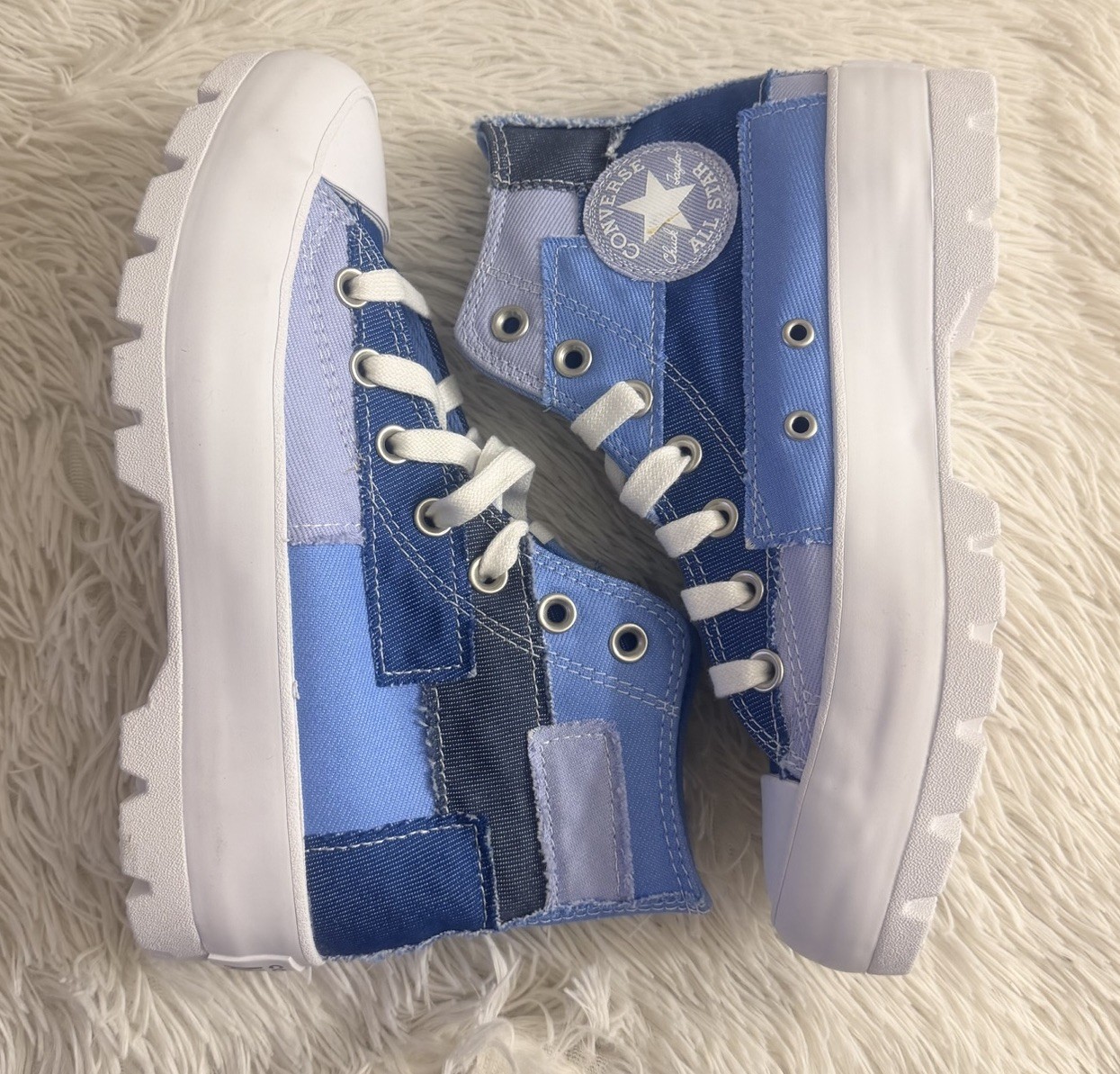 Converse Chuck Taylor All Star Hi Lugged Sneaker In Denim Patchwork - NIB - 6.5 thumbnail 7