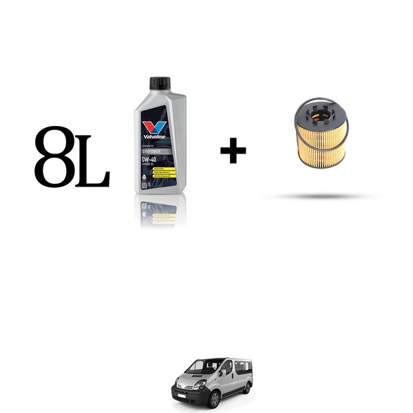 Set ÖLfilter Und 8L FüR Nissan Primastar 2.5 DCI 99Kw Von 2002-image