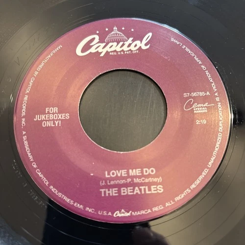 THE BEATLES - Love Me Do / P.S. I Love You 45rpm 1992 Capitol Jukebox EX