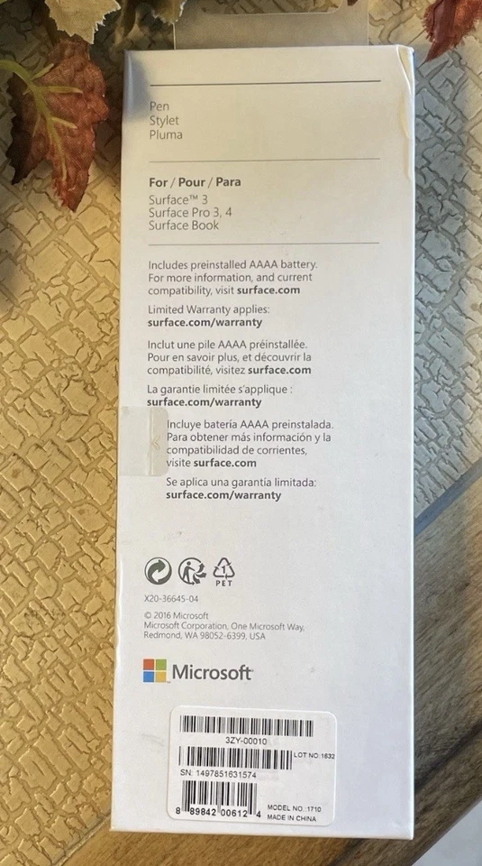 Microsoft Surface Pen Stylet Pluma for Surface 3, Surface Pro 3, 4, Surface Book - Image 2 of 2