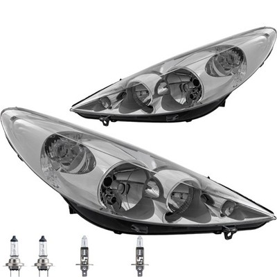 Scheinwerfer Set für Peugeot 6+ Bj. 01/09->> inkl. Motor H7+H1 Lampen 7XK