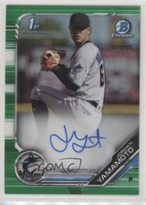 2019 Bowman Chrome Prospects Green Refractor 42/99 Jordan Yamamoto Auto 7rd