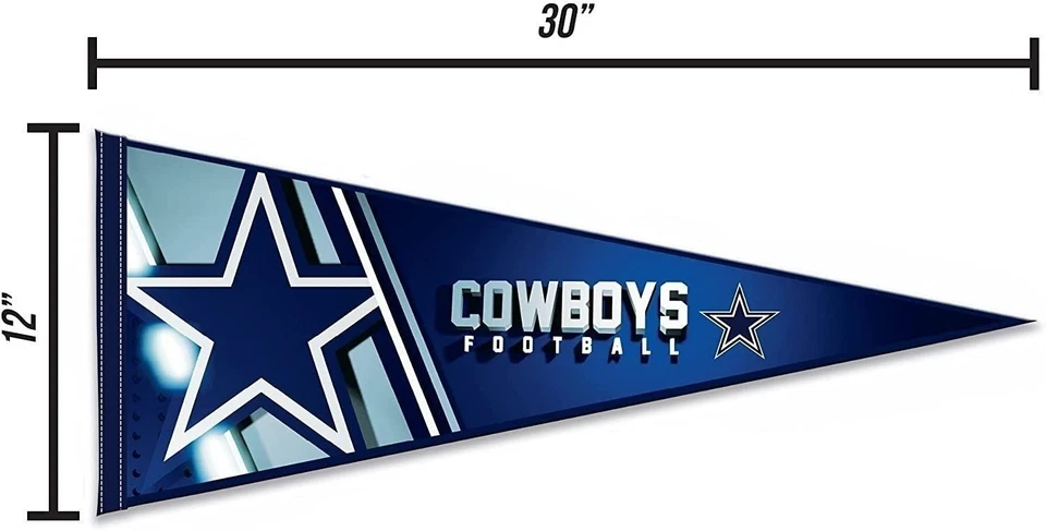 Banderín de fieltro suave Rico Industries NFL Dallas Cowboys 12" X 30" Foto 4 de 4