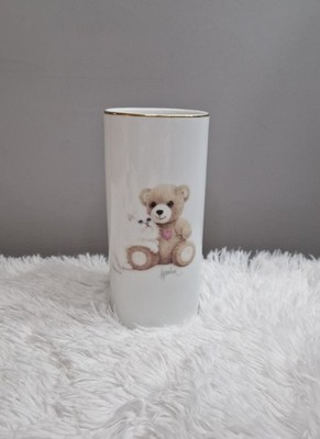 Otagiri Bob Harrison Teddybär & Kätzchen Katze Vase Japan Vintage