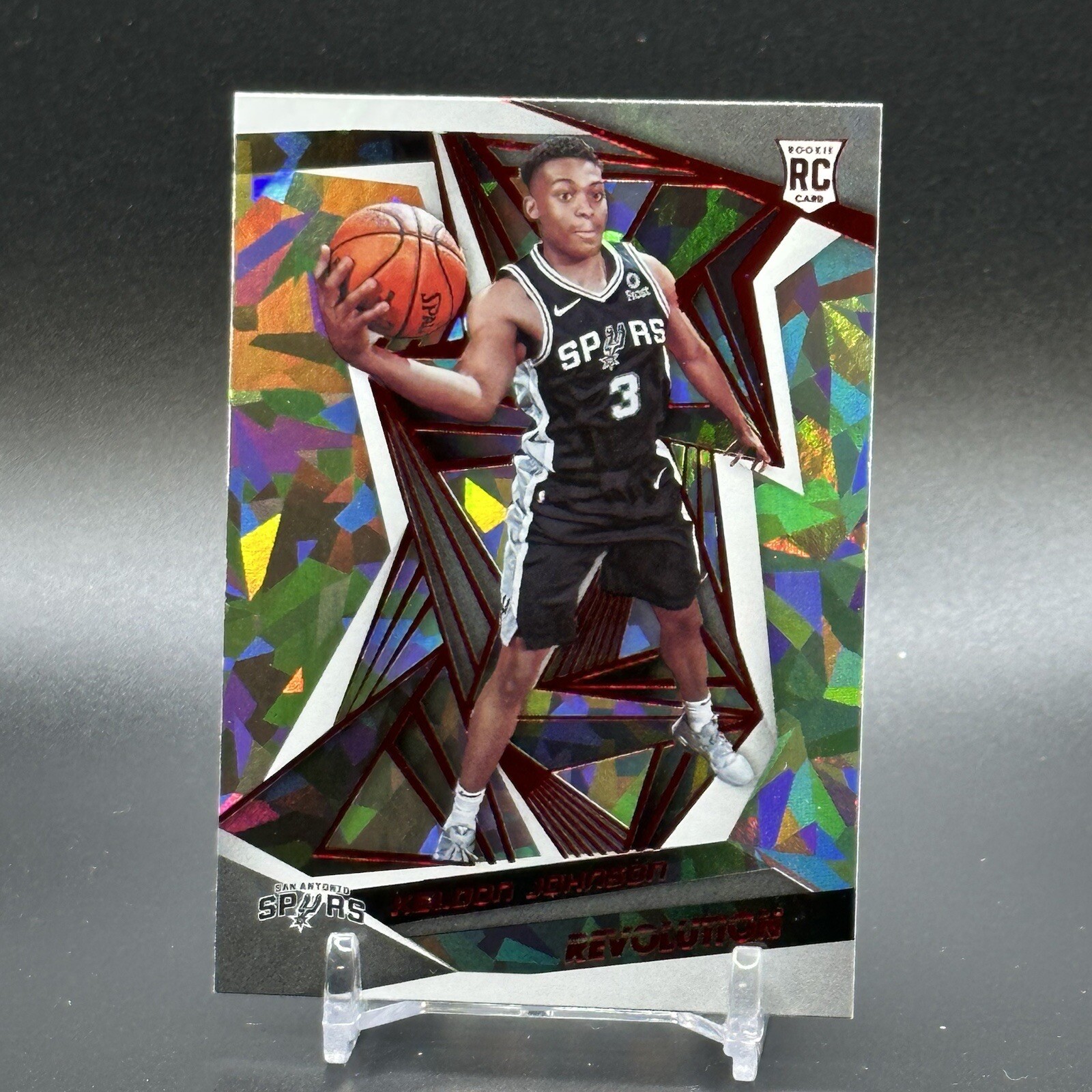 2019-20 Revolution Chinese New Year KELDON JOHNSON SP RC Rookie - Spurs