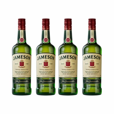 Jameson Original Blended Irish Whiskey 4er Set Whisky Flasche Alk. 40% 4x700ml