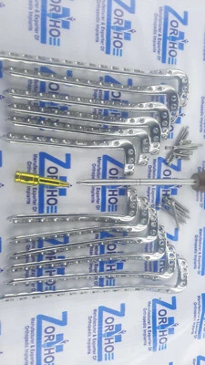 ORTHO ZE Locking Anterolateral Distal Tibia Plate 5 to 12 Holes & screws (228 pc) SS 316L