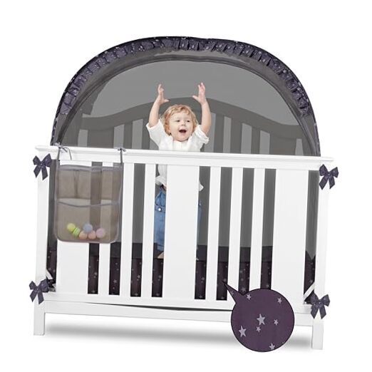 Crib Padding YOMECHEO Baby Crib Tent, Baby Safety Crib Tent To