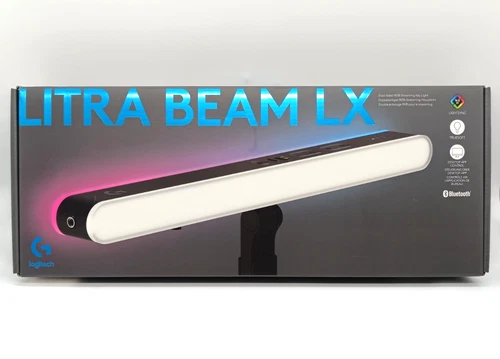 Logitech Litra Beam LX, Doppelseitiges RGB Streaming-Licht Lampe mit Standfuß