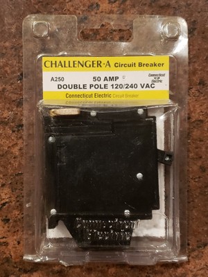 Connecticut Electric CHALLENGER A-250 Circuit Breaker 50 AMP Double