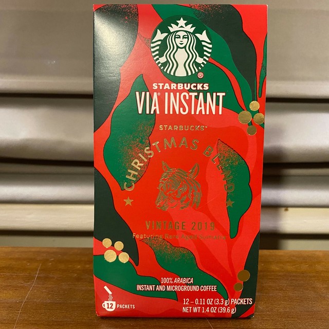 4 Pks 2019 Starbucks Christmas Blend VIA Instant Coffee 48