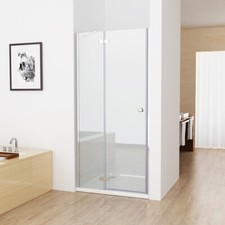Nischentür Duschabtrennung Duschwand Dusche ESG Glas 75 80 90 100 x 195 cm MIQU