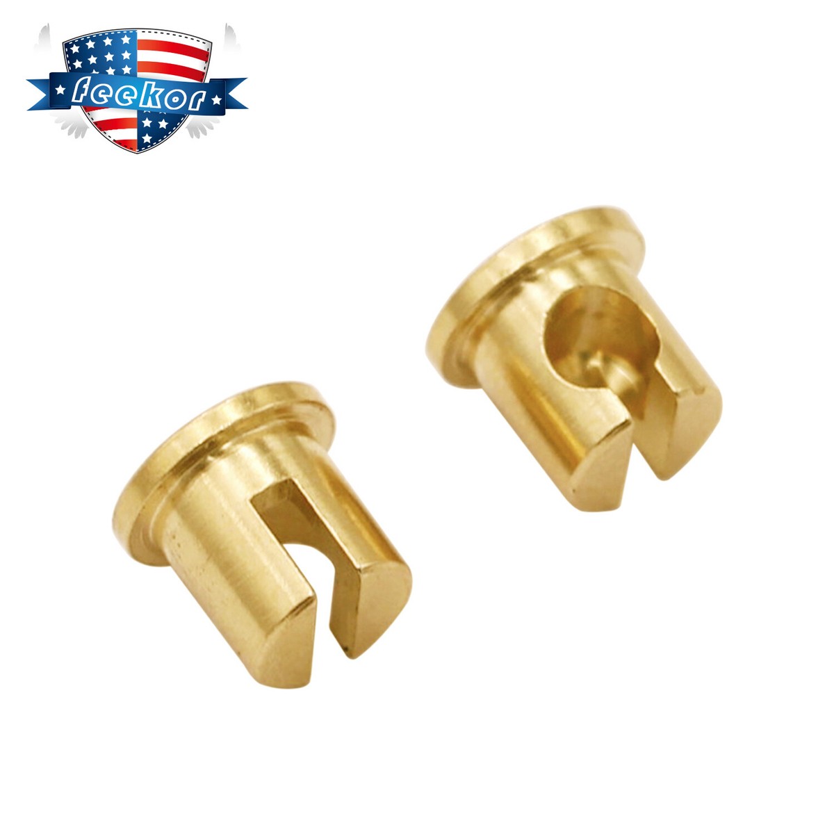 FEEKOR 2x Carburetor Throttle Cable End Joint Guide For Polaris Suzuki Yamaha ATV – Brass Direct Fit