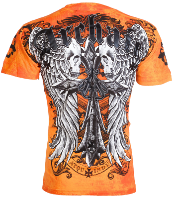 Archaic By Affliction Men's T-Shirt Harrow Biker Tattoo, S-5XL