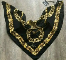 Moschino Scarf Chain Print Large 85cm x 85cm 100% Silk Square Italy RRP£165
