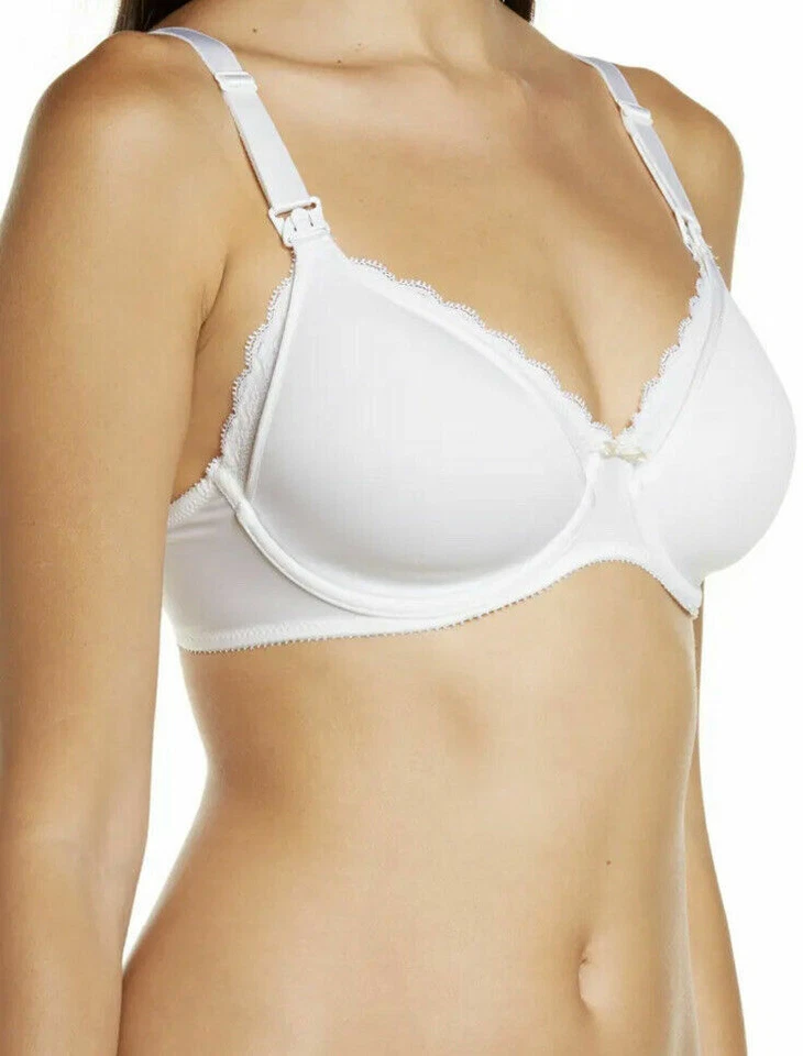 NWOT Chantelle 1871 Underwire Merci Lightweight Maternity Nursing Bra White 40DD - Image 2 of 4