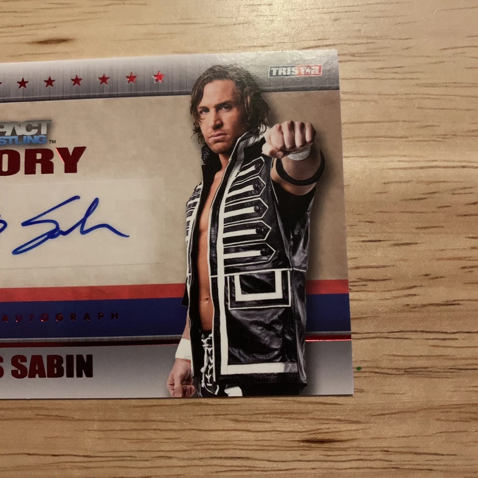 2013 TRISTAR TNA Impact Glory Wrestling Red 21/50 Chris Sabin #G5 Autograph - Image 3 of 4