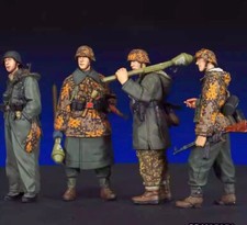 1:35 resin figure model 4 German infantry soldiers in WW II Unassembled