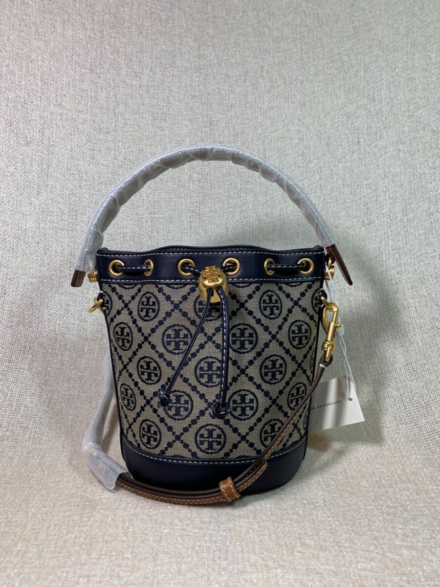 Tory Burch Bucket Tasche Günstig Bestellen - T Monogram Damen Navy