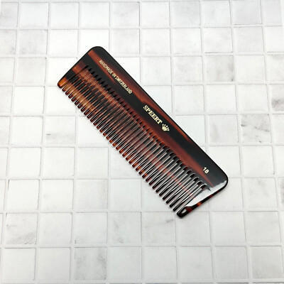 Speert Handmade Swiss European Comb Style #18 5 Inch Havana Tortoise Brown Gold